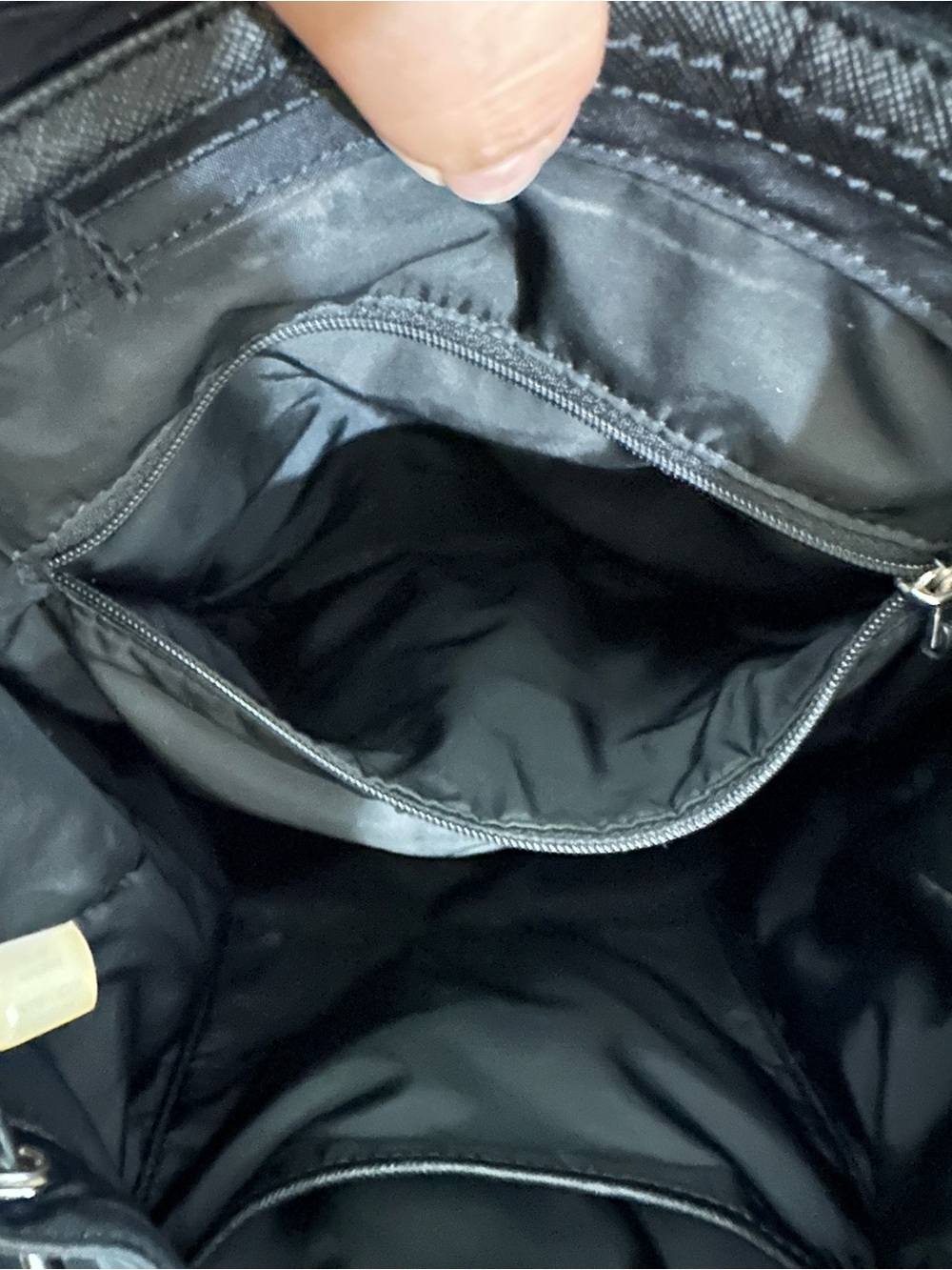 Tory Burch Virginia Flap Black Nylon Backpack - Picture 6 of 7